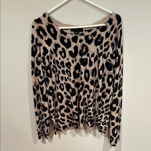 Sanctuary Leopard Print Top - Black and Tan